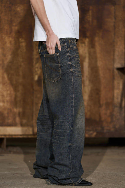 Yellow Distressed Jeans