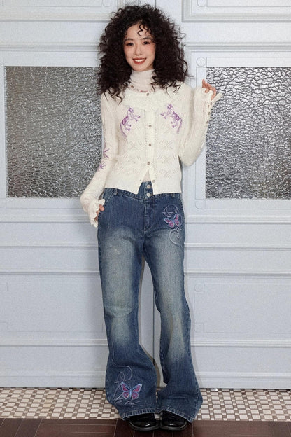 Romantic Ruffle Sweater Cardigan