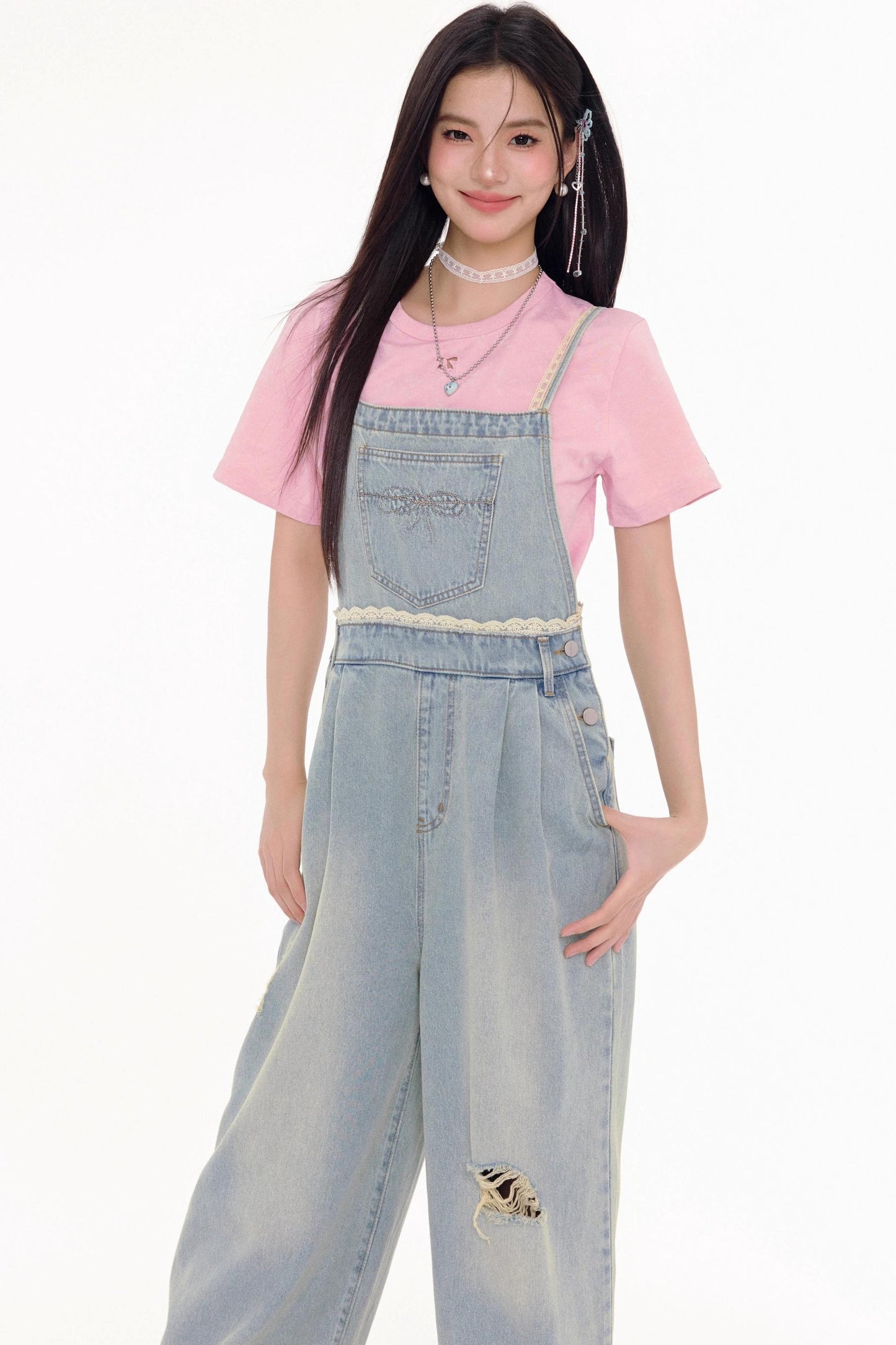 Denim Bib Overalls Pants