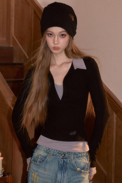 Color-Block Two-Piece T-Shirt