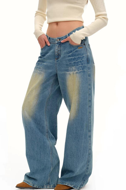 Vintage-Jeans mit weitem Bein