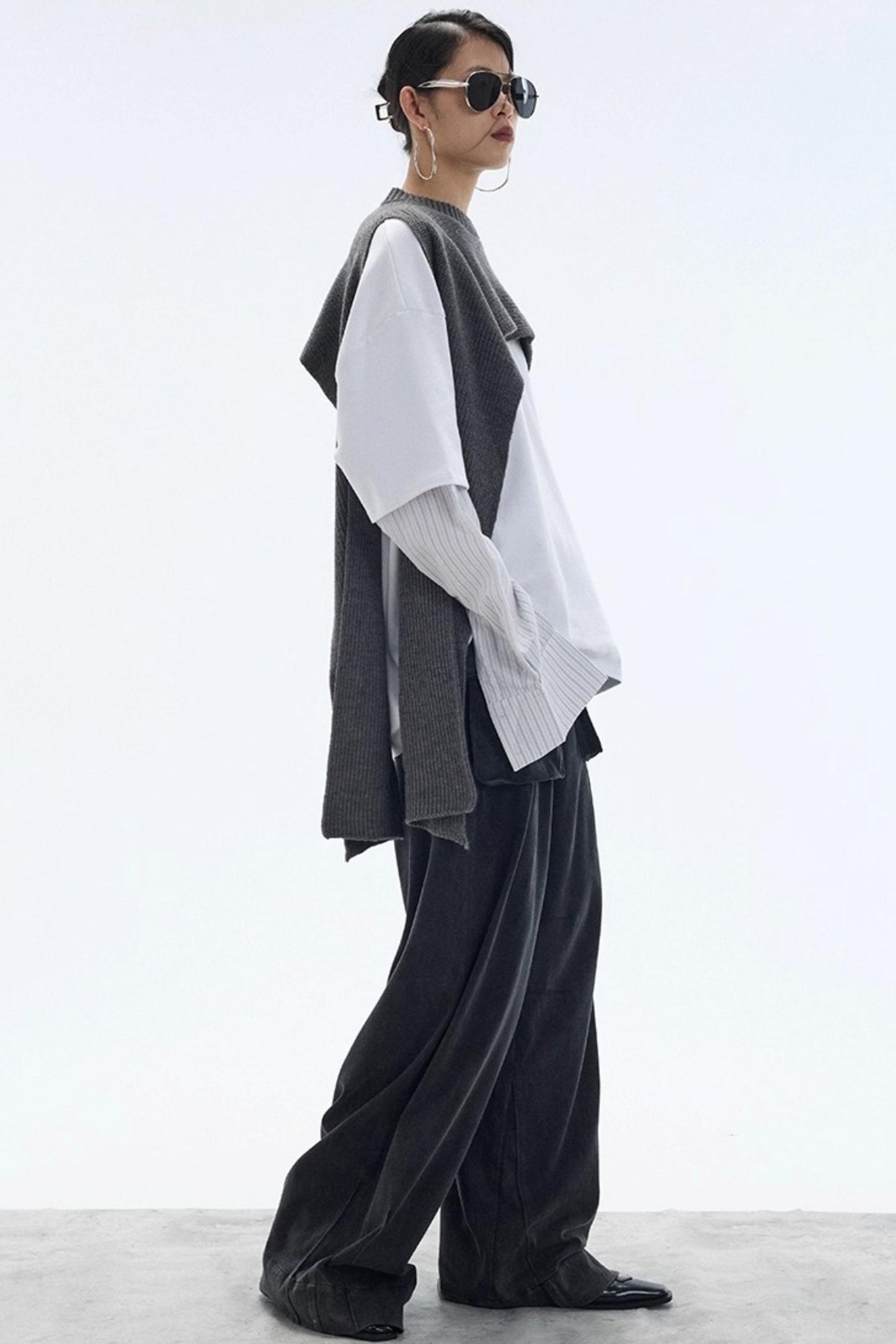 White Striped Crew Neck T-Shirt