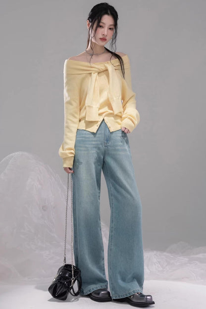 Meersalzblaue Lyocell-Jeans