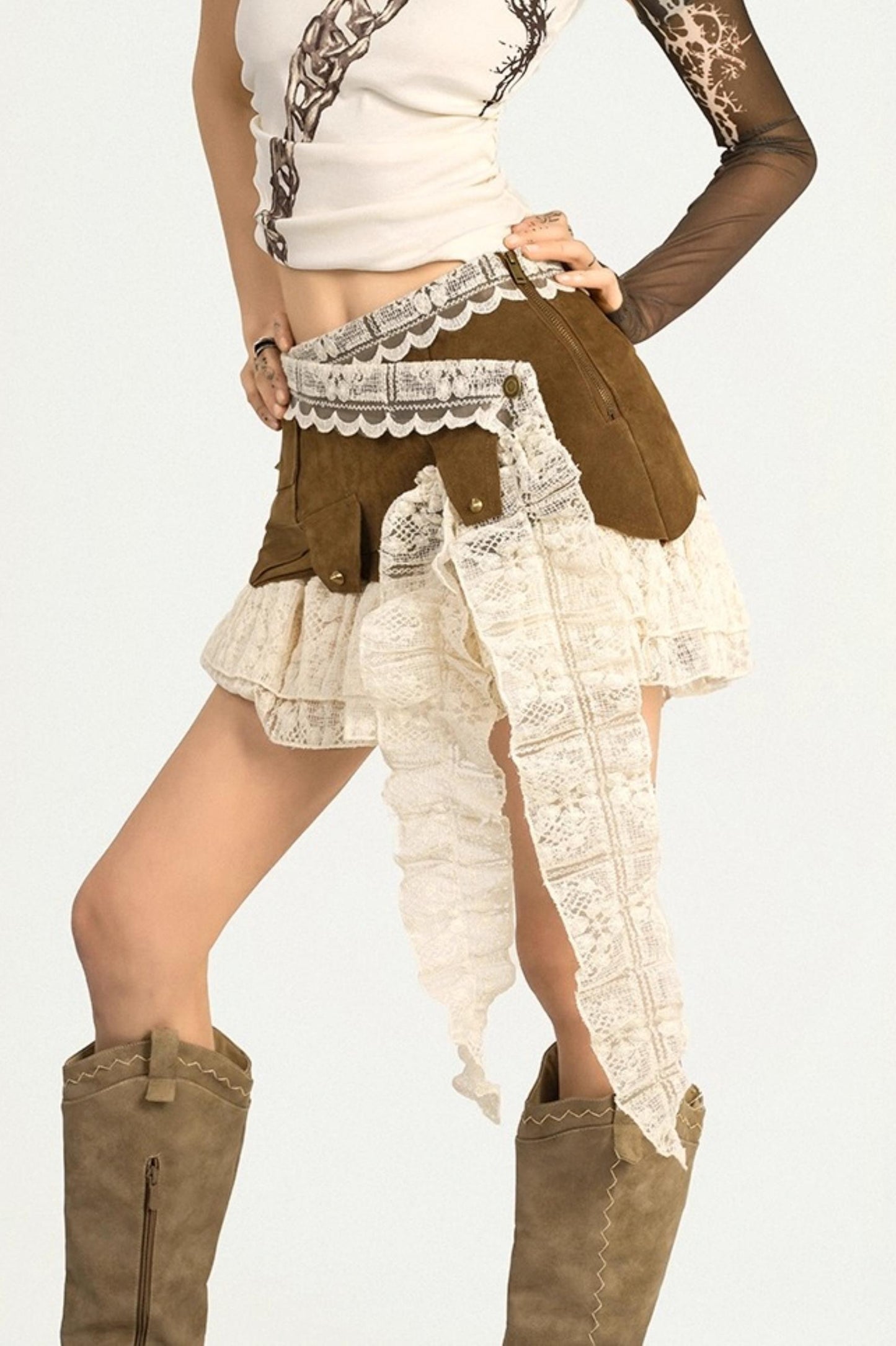 Cool Original Retro Lace Short Skirt