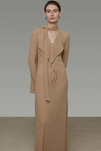 Streamer V-Neck Dress