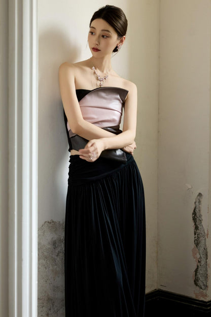 Moonlit Black Knit Skirt