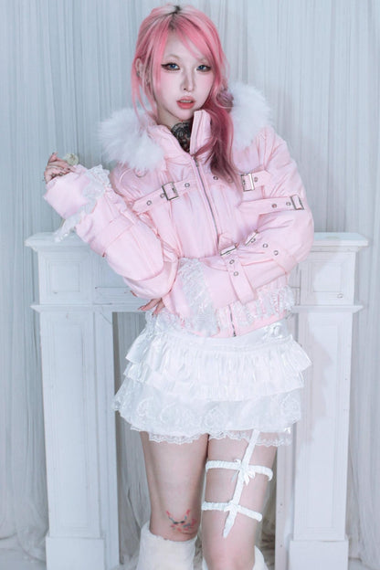 Detachable Hat Punk Jacket