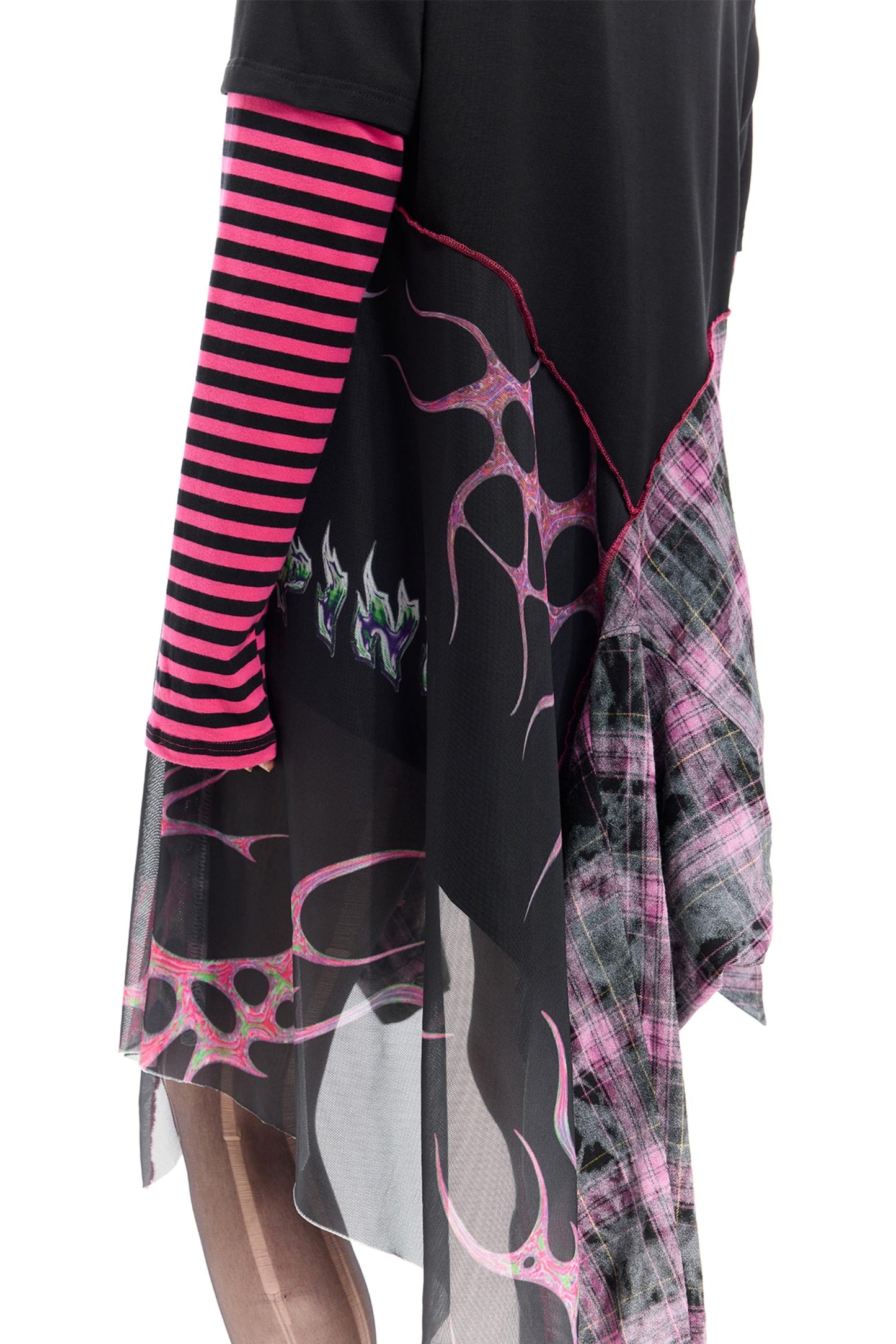 Striped Mesh Hottie Dress