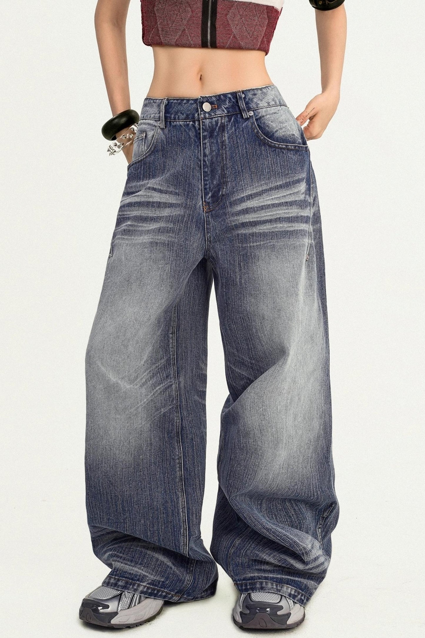 American Vintage Denim Wide-leg Pants