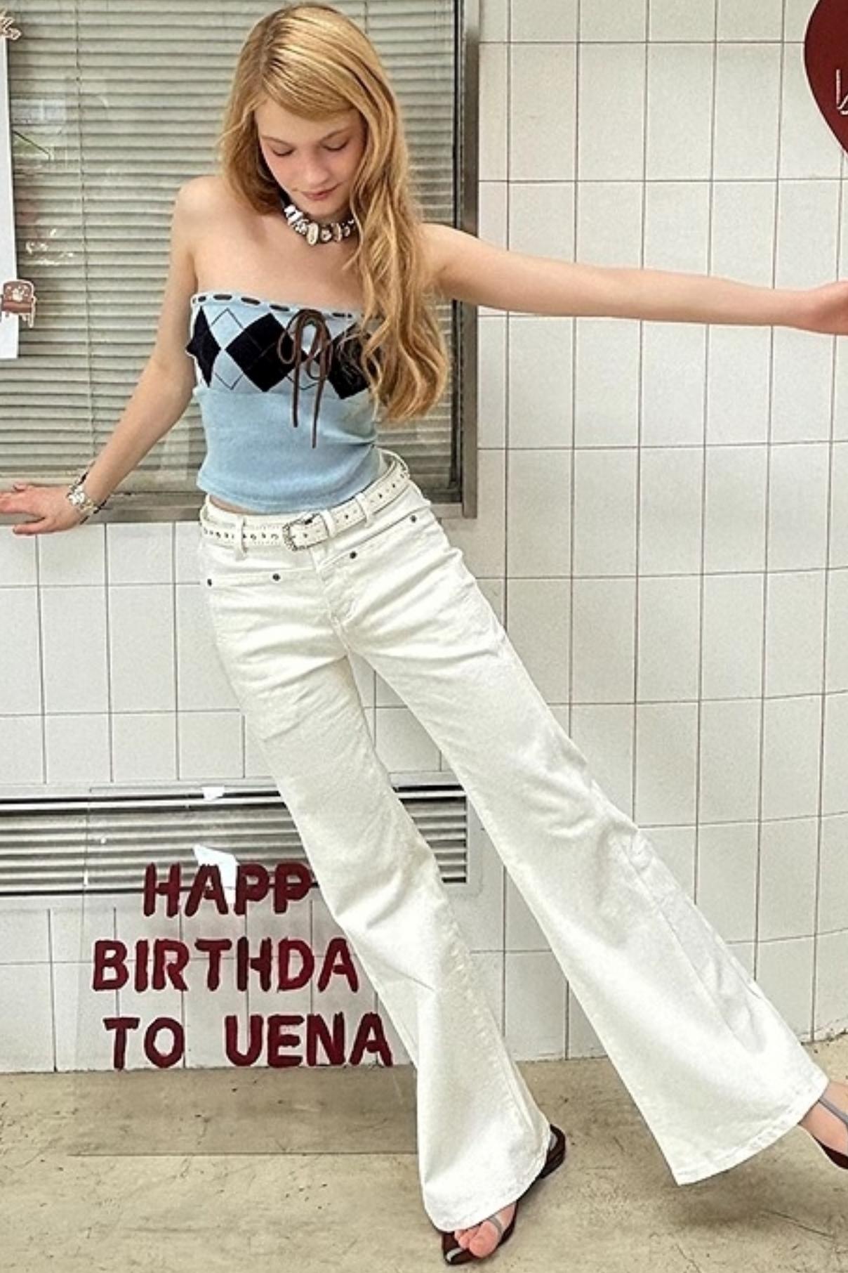 Blue Diamond Cashmere-Silk Smocked Top