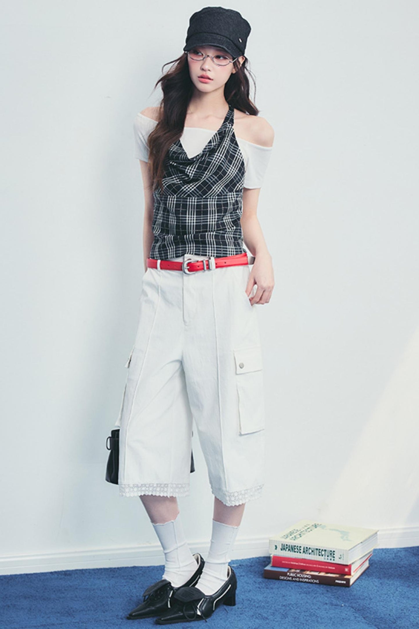 Lace Accent Drape Pants