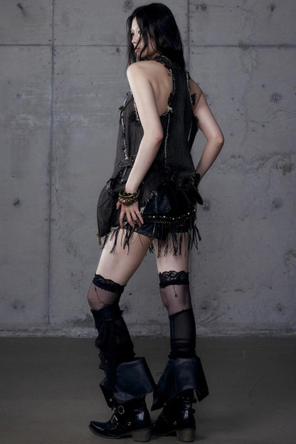 Workwear Waist Denim Vest