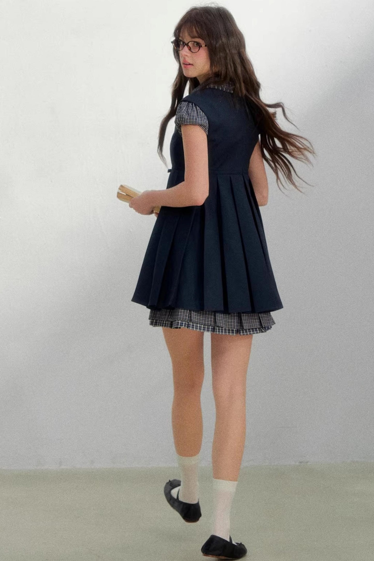 Woolen Short Sleeve Dress