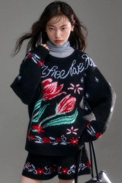 Snowy Night Wool Sweater Set-Up