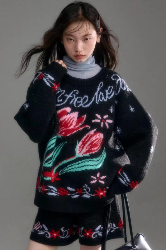 Snowy Night Wool Sweater Set-Up