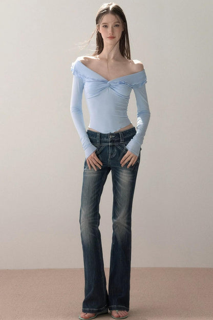 Ruffled One-Shoulder Top