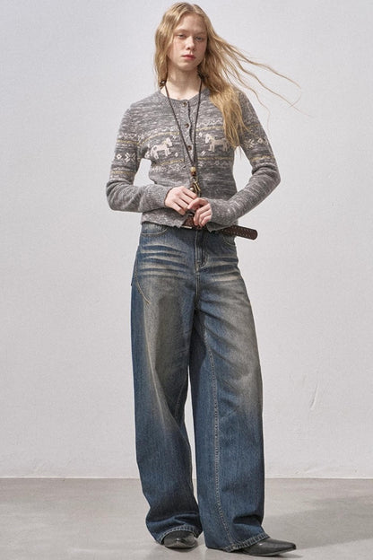 Seamless Vintage Distressed Jeans