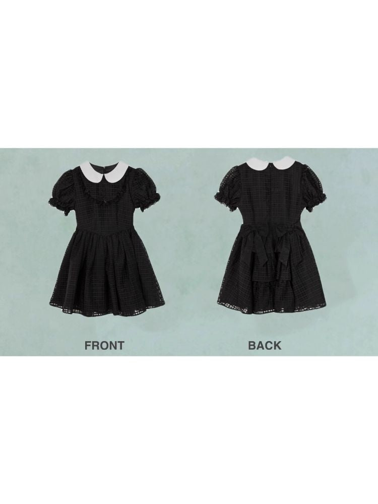 Bubble Sleeve Back Cake Hem Doll Dress