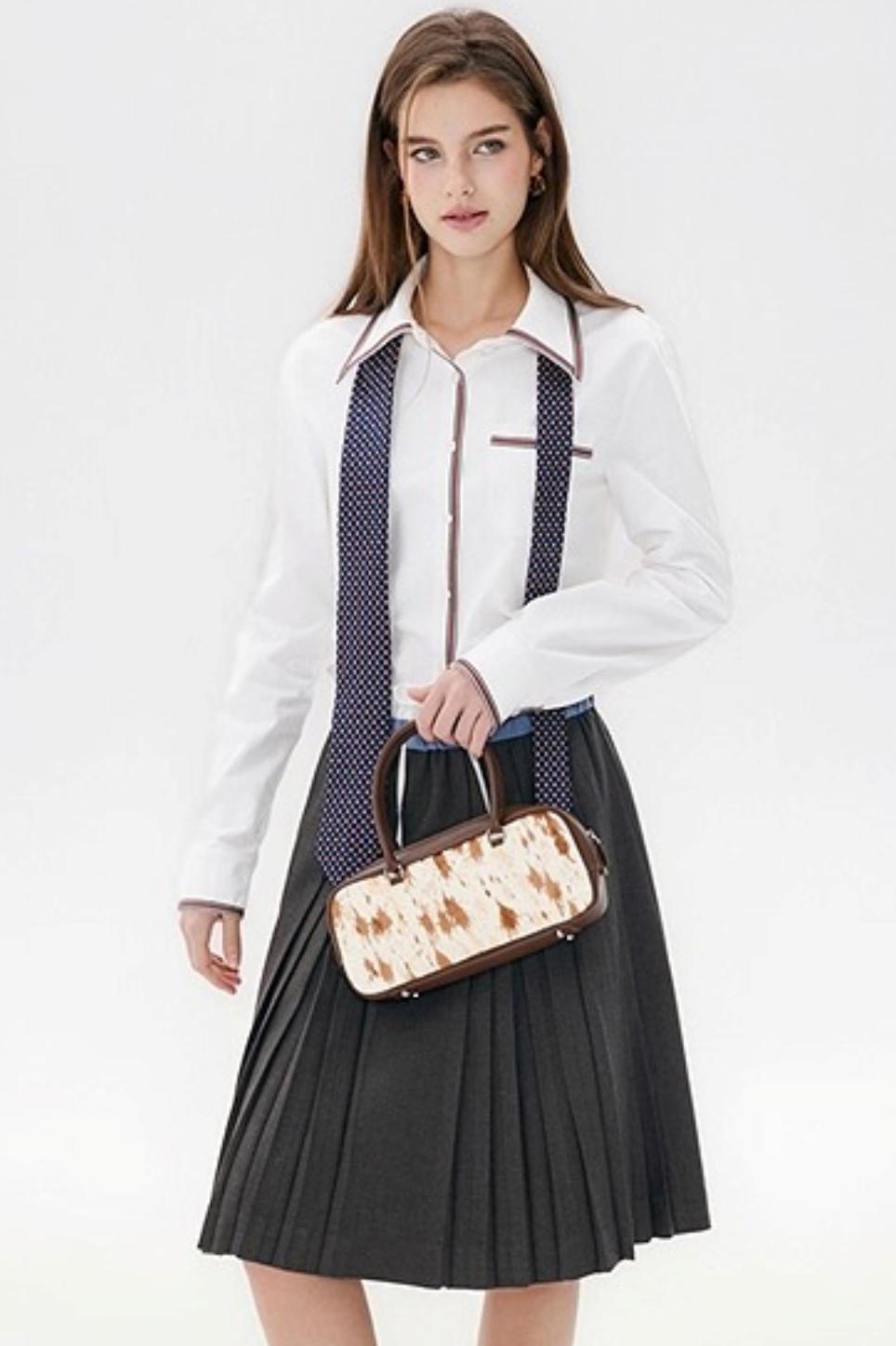 Retro Ribbon Long Sleeve Shirt