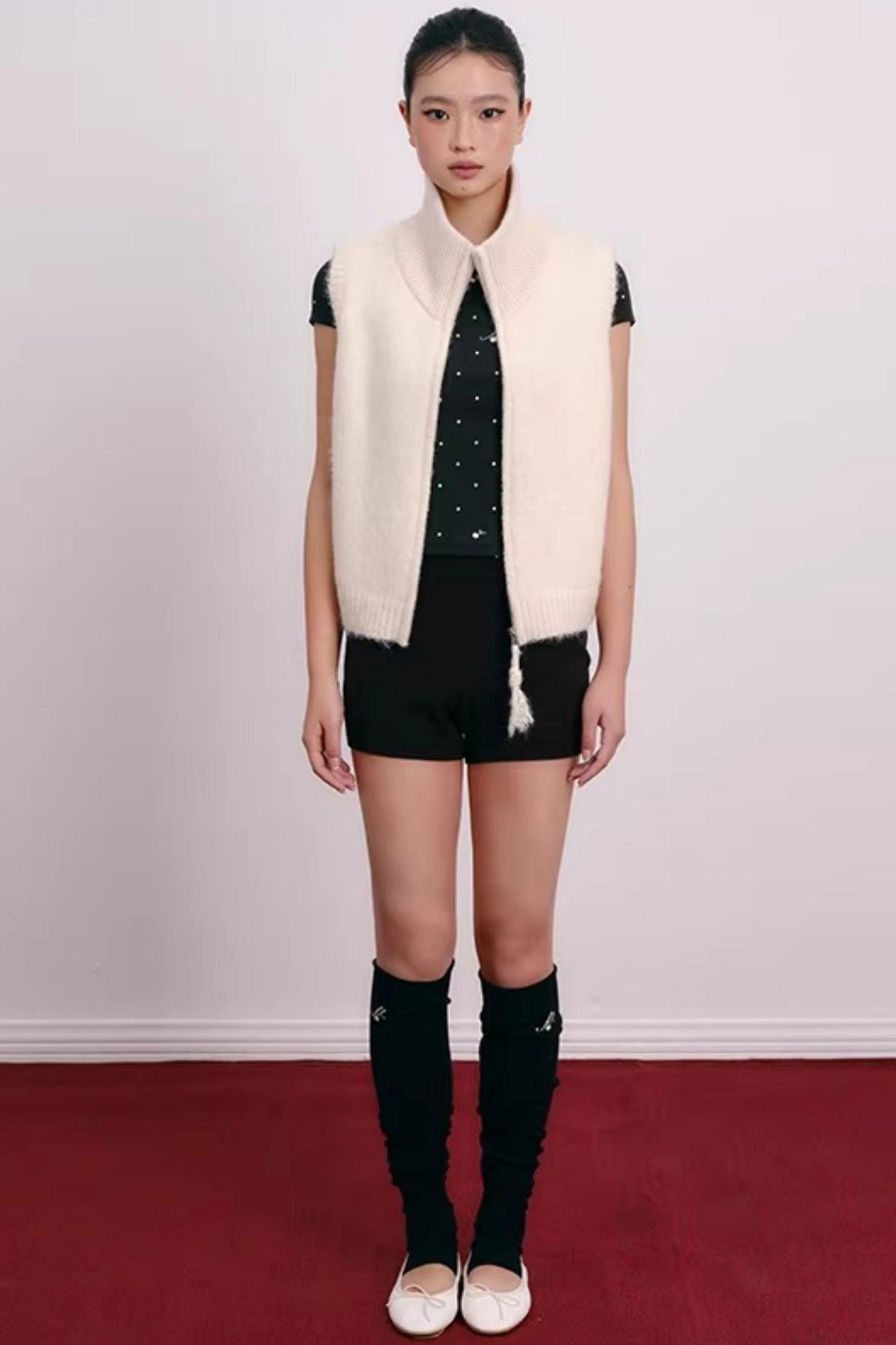 Polka Dot Lyocell Blend Top