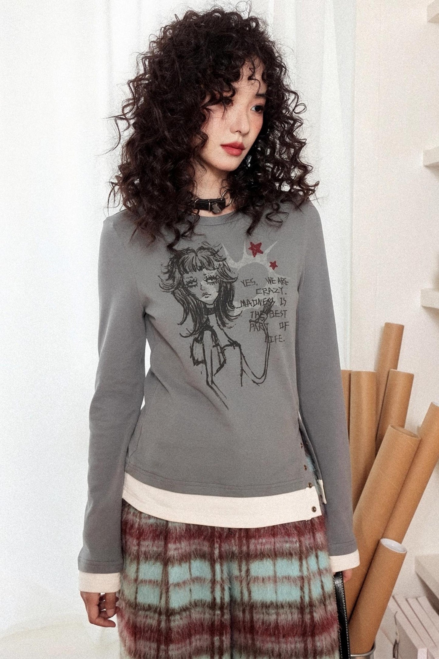 Crew Neck Long Sleeve T-Shirt