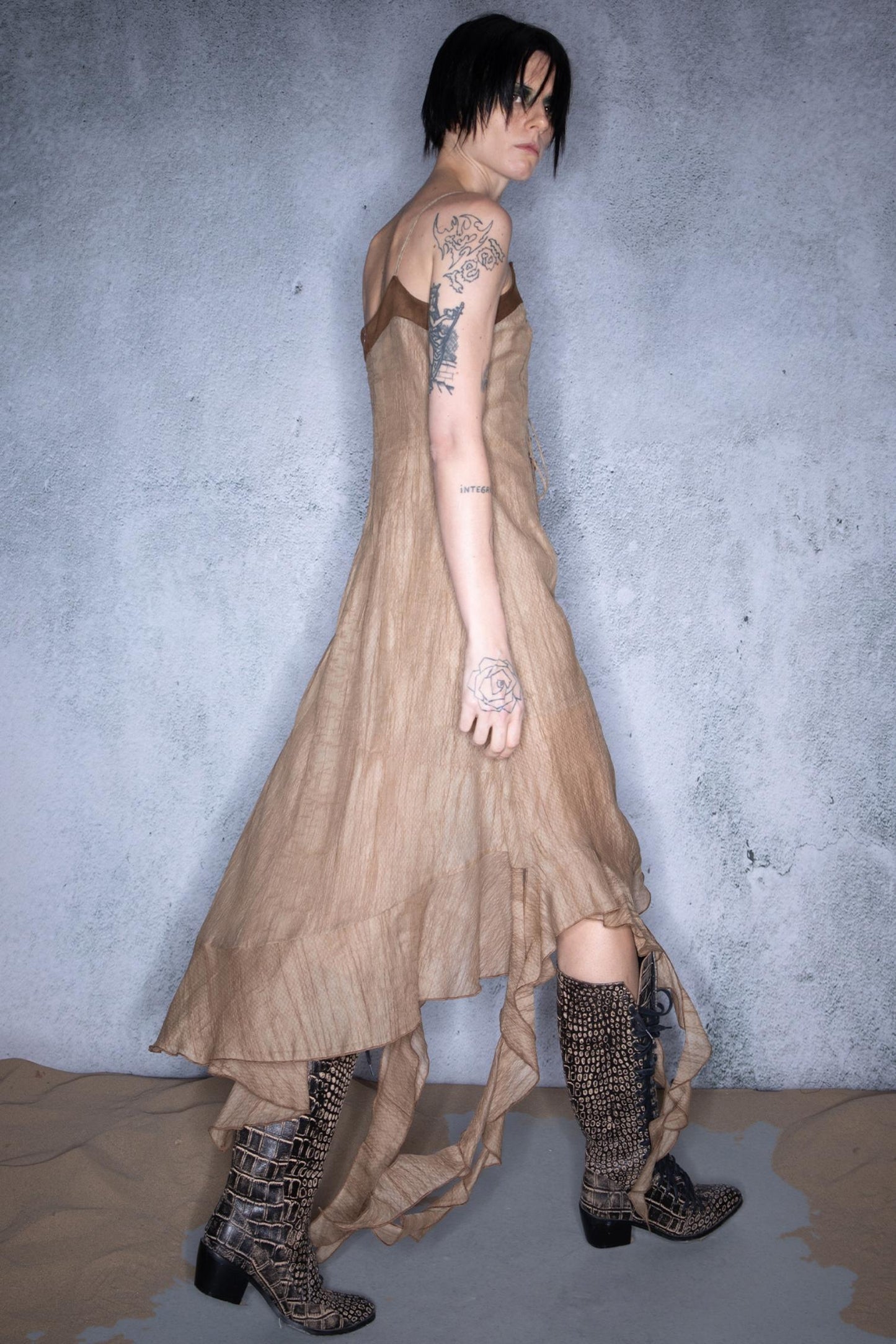 Nomad Ruffled Asymmetry Dress