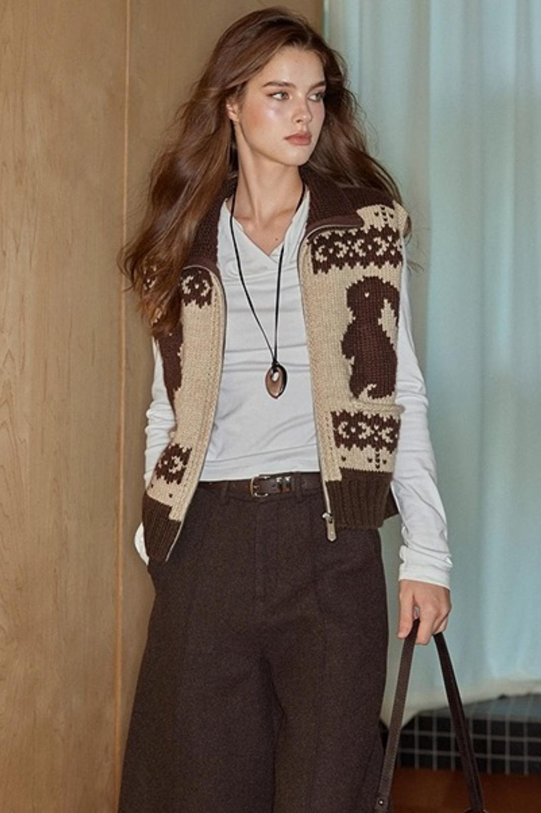 Rabbit Wool Cardigan