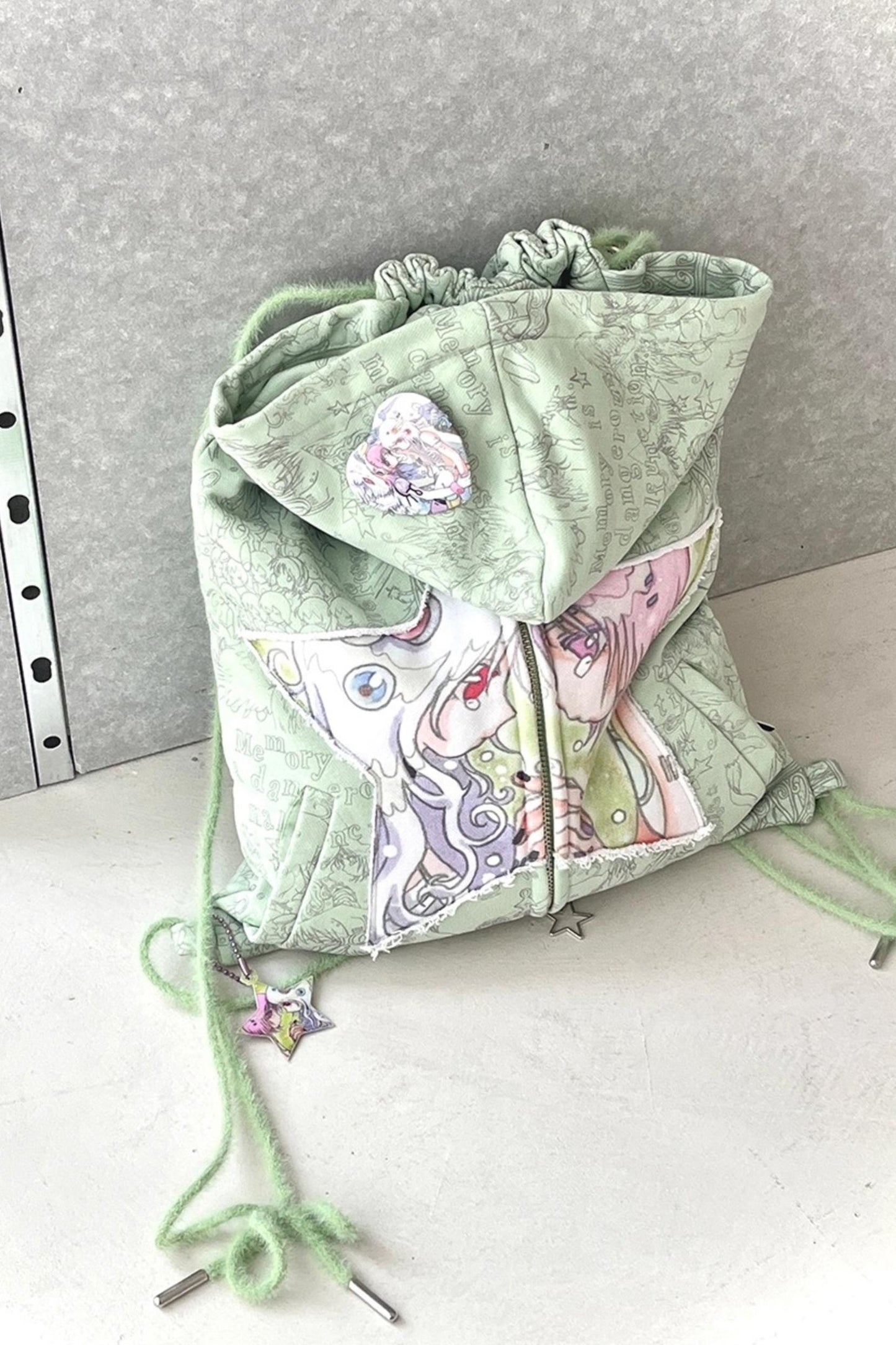 Dreamcore Double Shoulder Sweatshirt Drawstring Bag