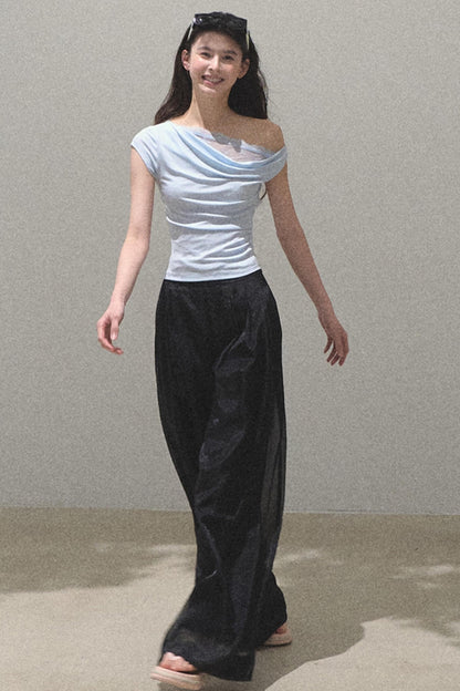 Pearlescent Wide Leg Trousers