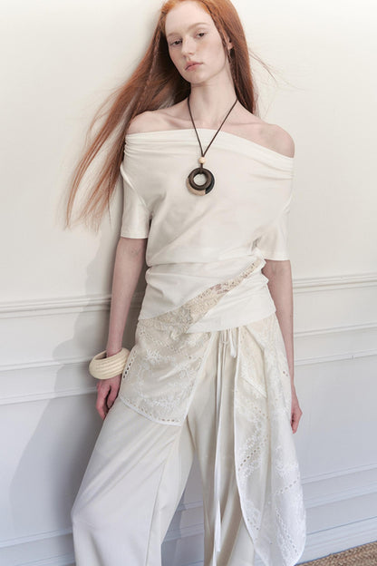 Asymmetrical Lace Top