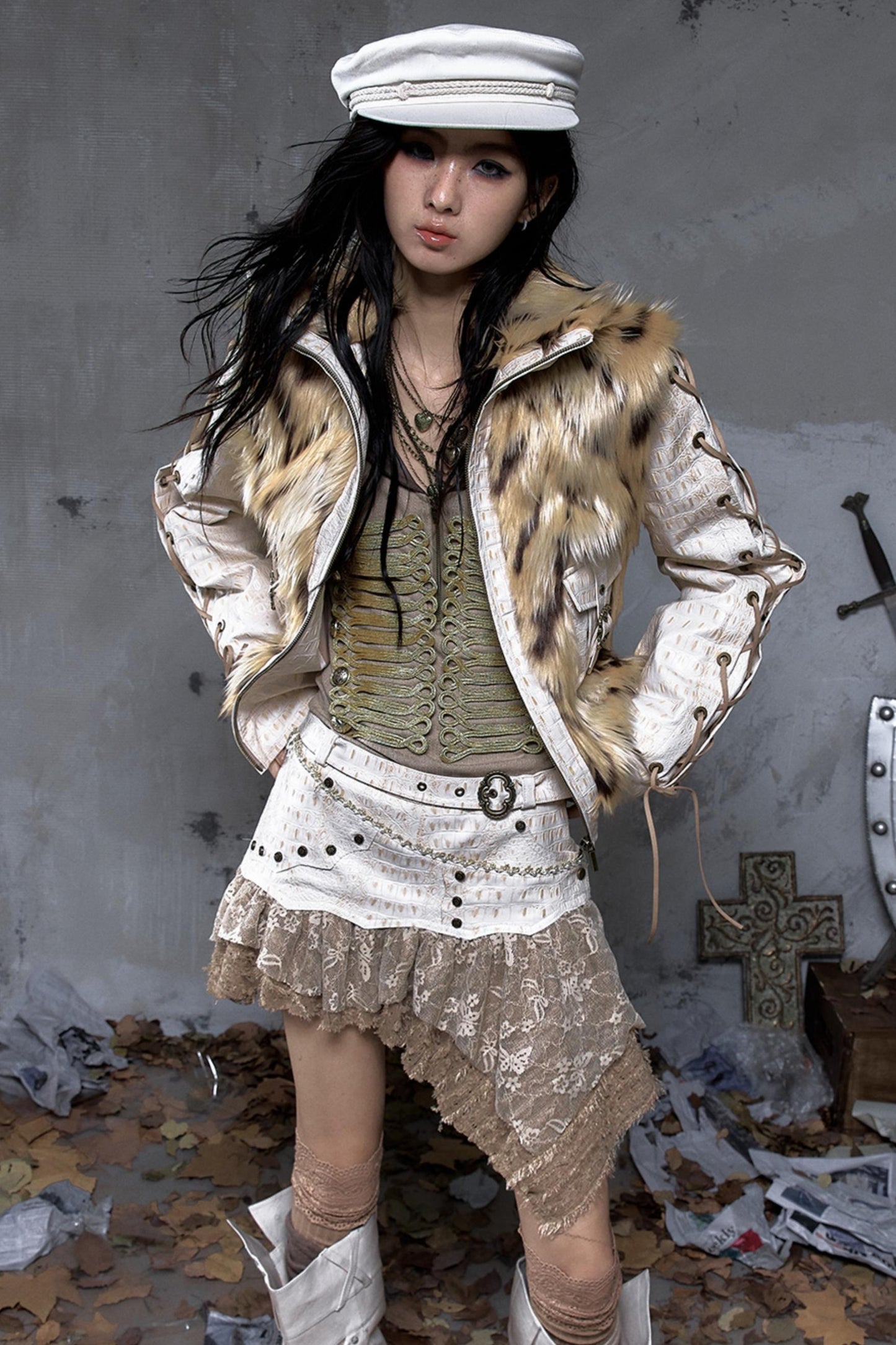 Dreamy Wanderer Leather Skirt