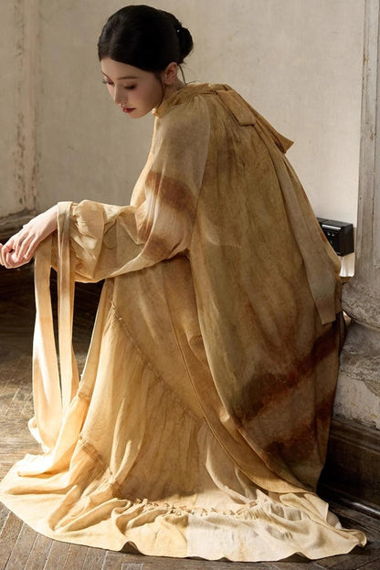 Romantic Lace-up Flowing Skirt Set-Up