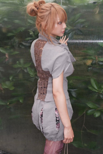 Asymmetrical Layered Collar Vest