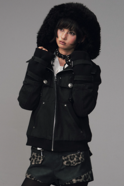 Retro Fur Hood Winter Jacket