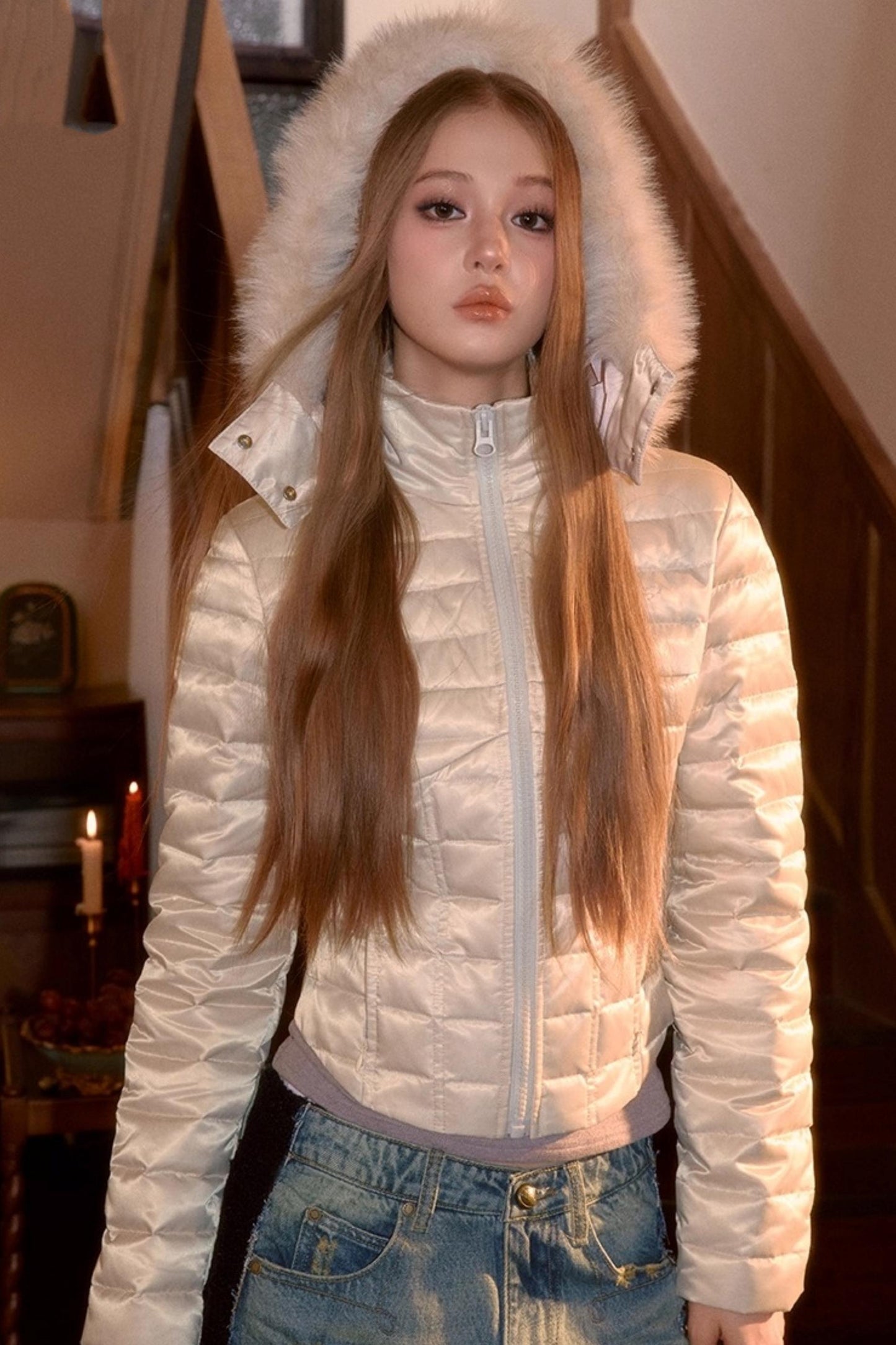 Winter Fur Collar Down Jacket