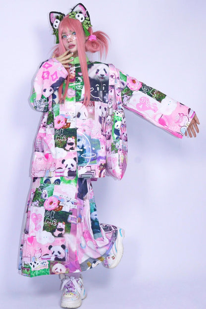 Panda Cartoon Long Skirt