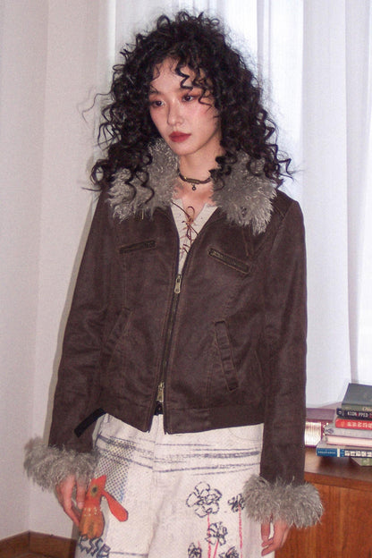 Gentle Cropped Leather Jacket