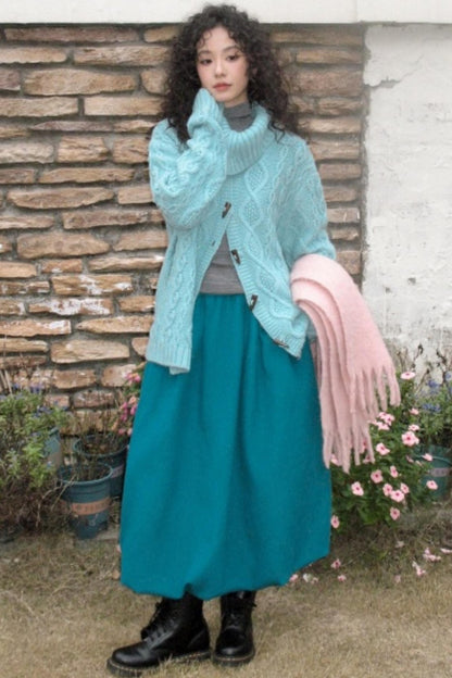 Velvet Knit Midi Skirt