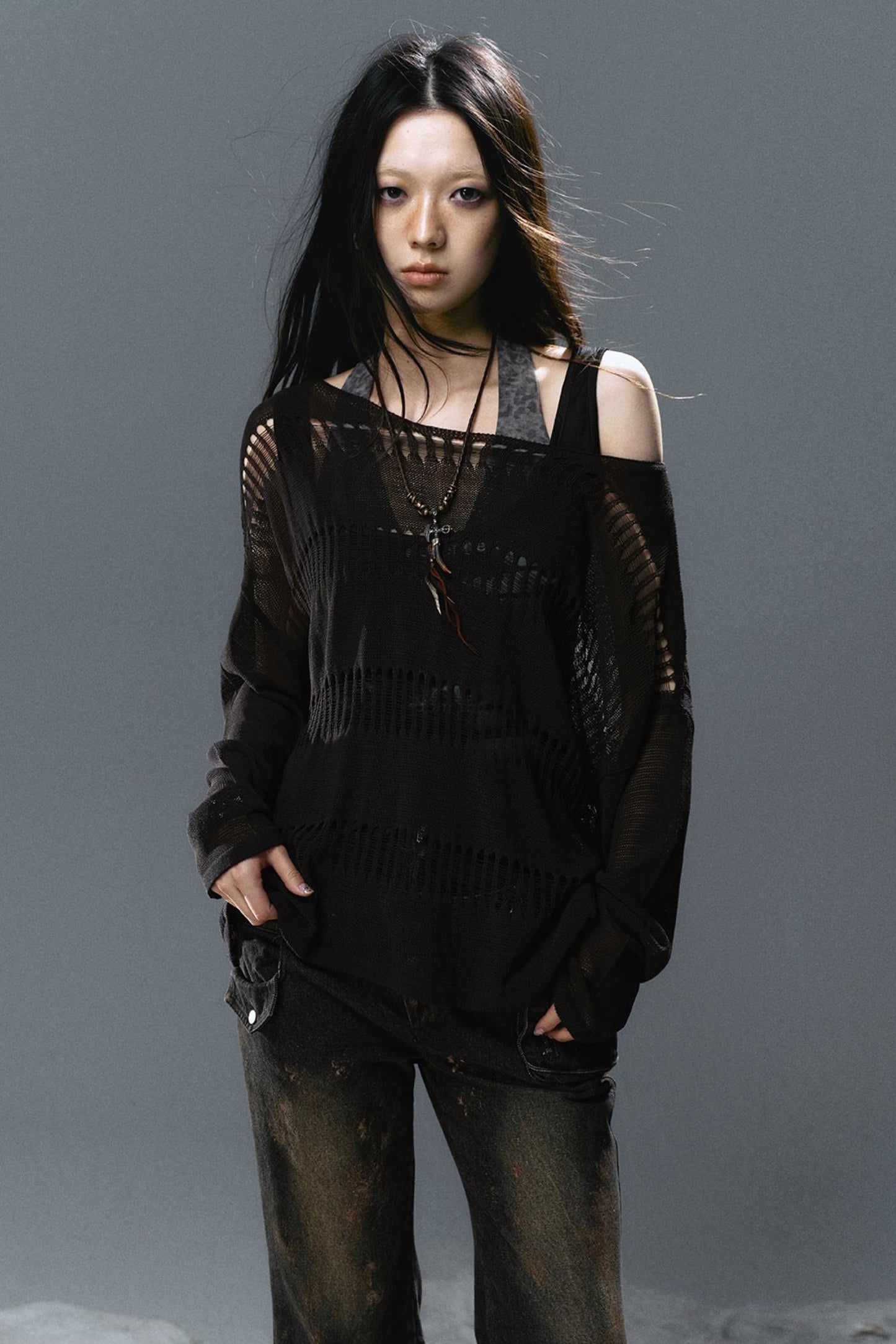 Linen Knit Cover-Up Top