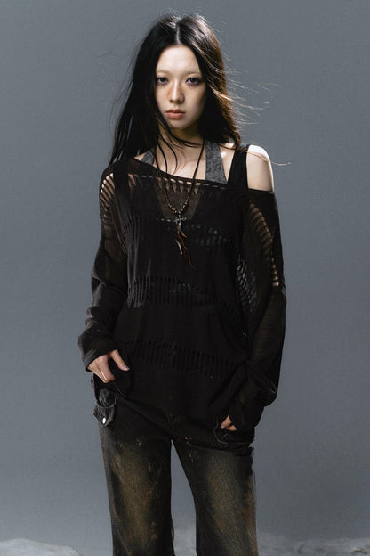 Linen Knit Cover-Up Top