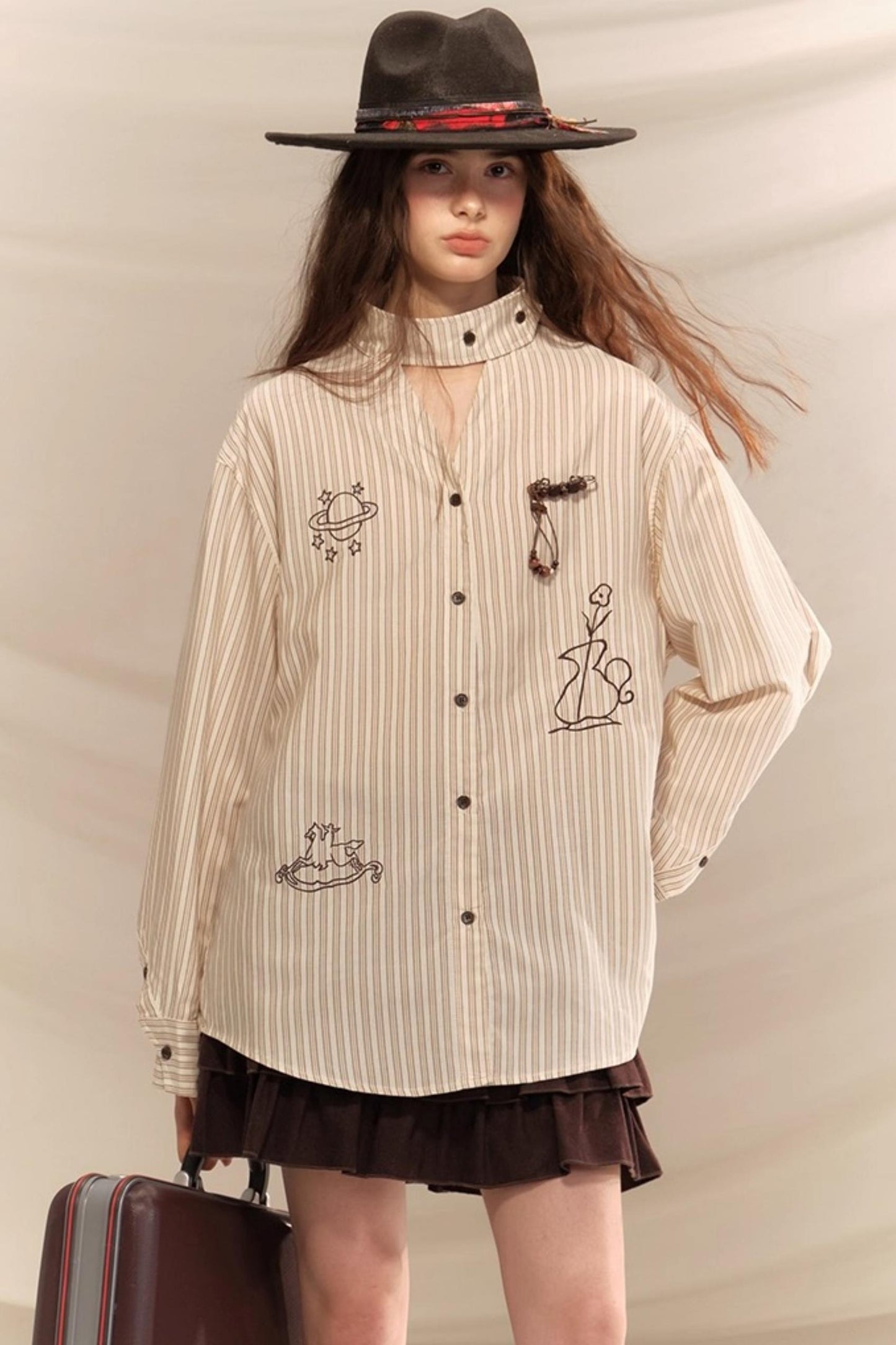 Winter Wool High-Waisted Skirt