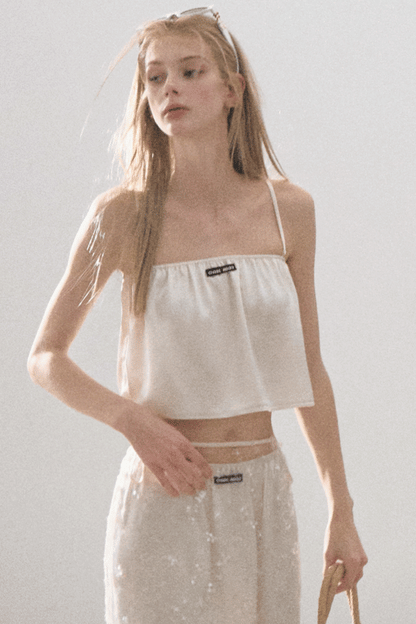 Silk Satin Dress & Camisole Set-Up