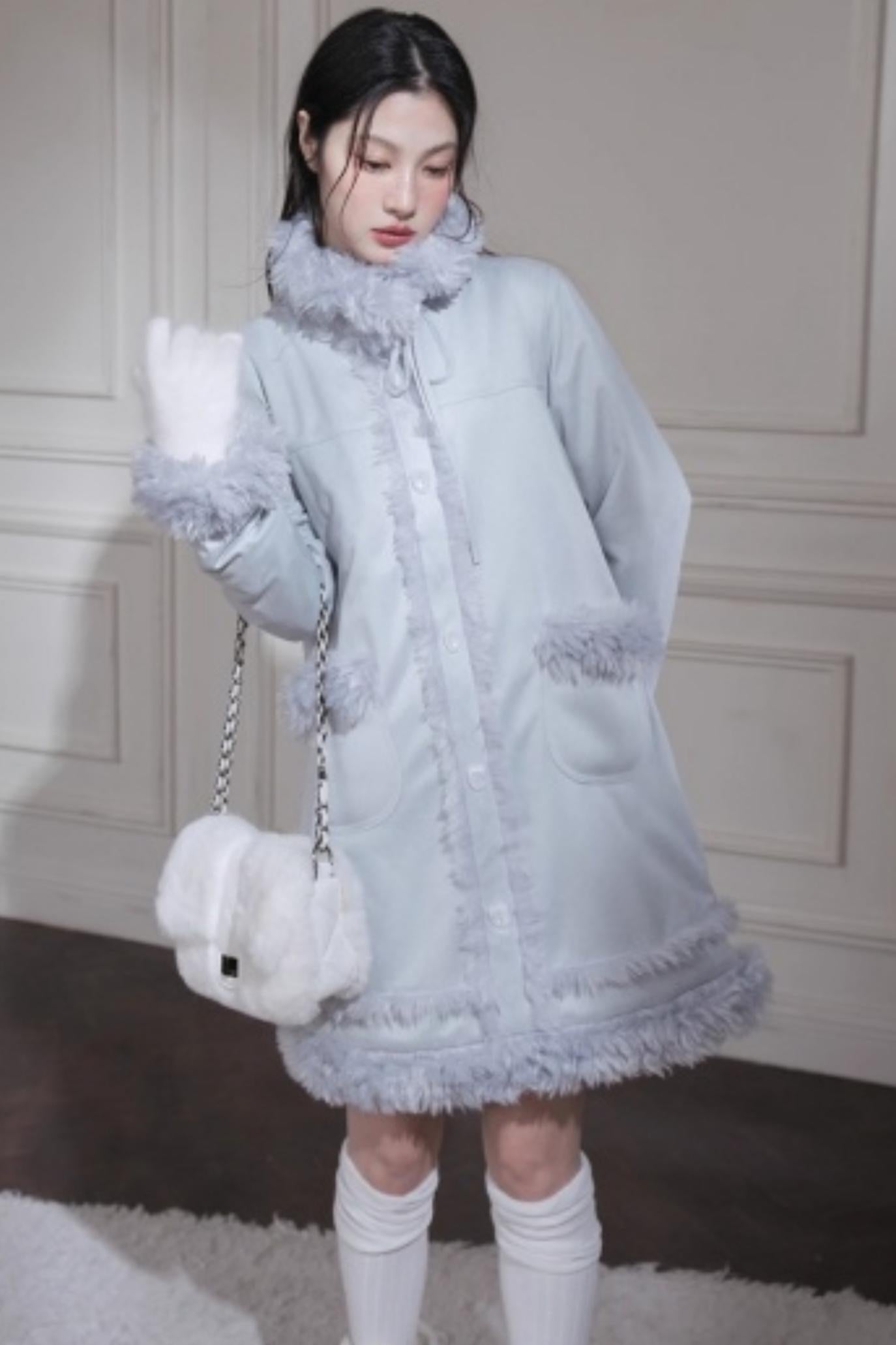 Misty Suede Fur Coat