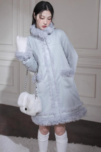 Misty Suede Fur Coat