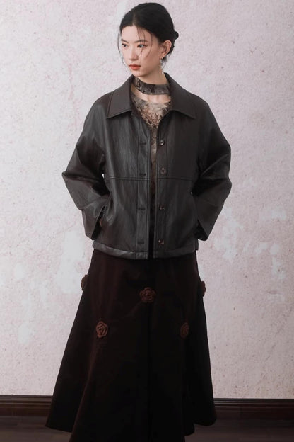 Caramel Coffee Leather Jacket