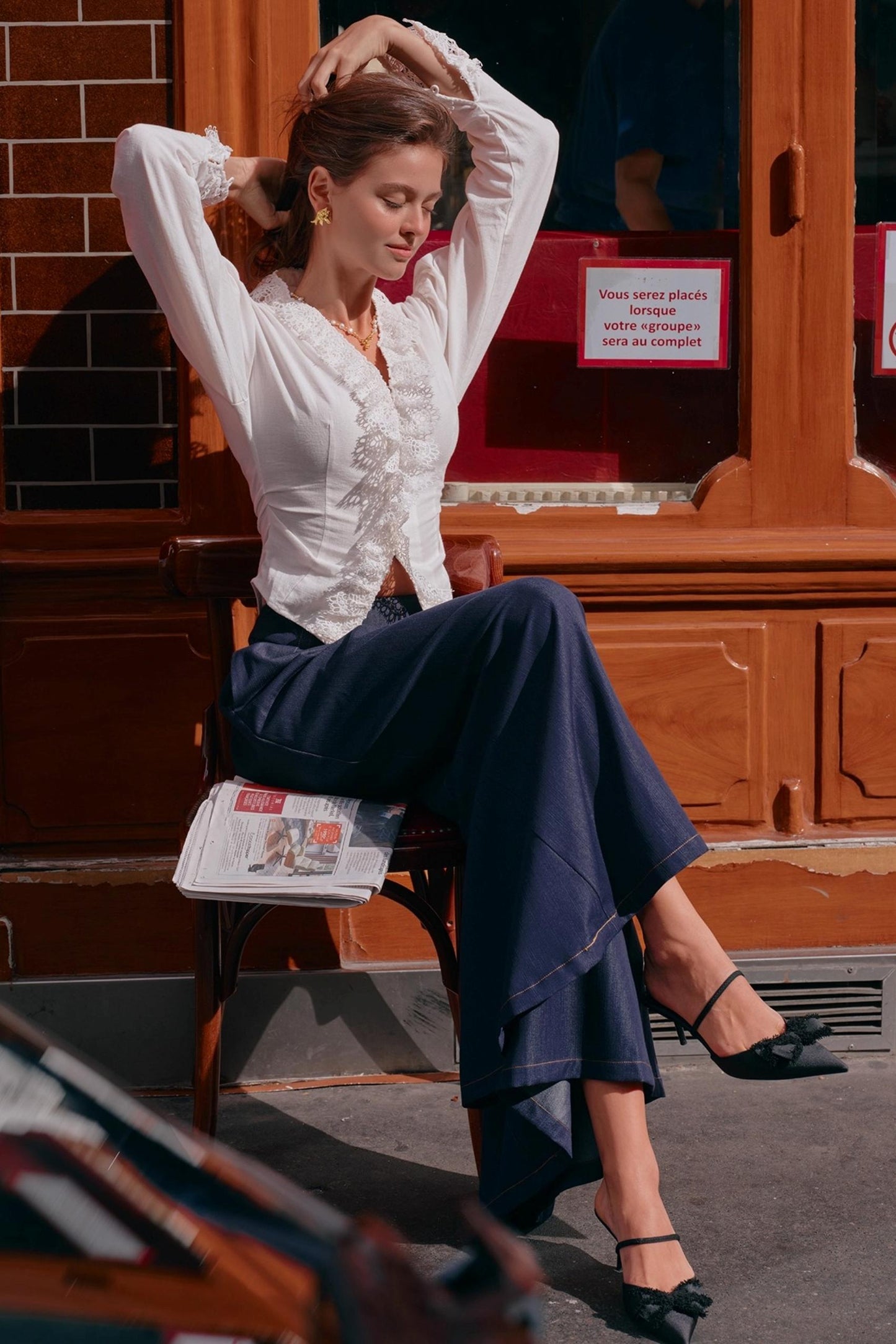 French Foam Lace Shirt Set-Up