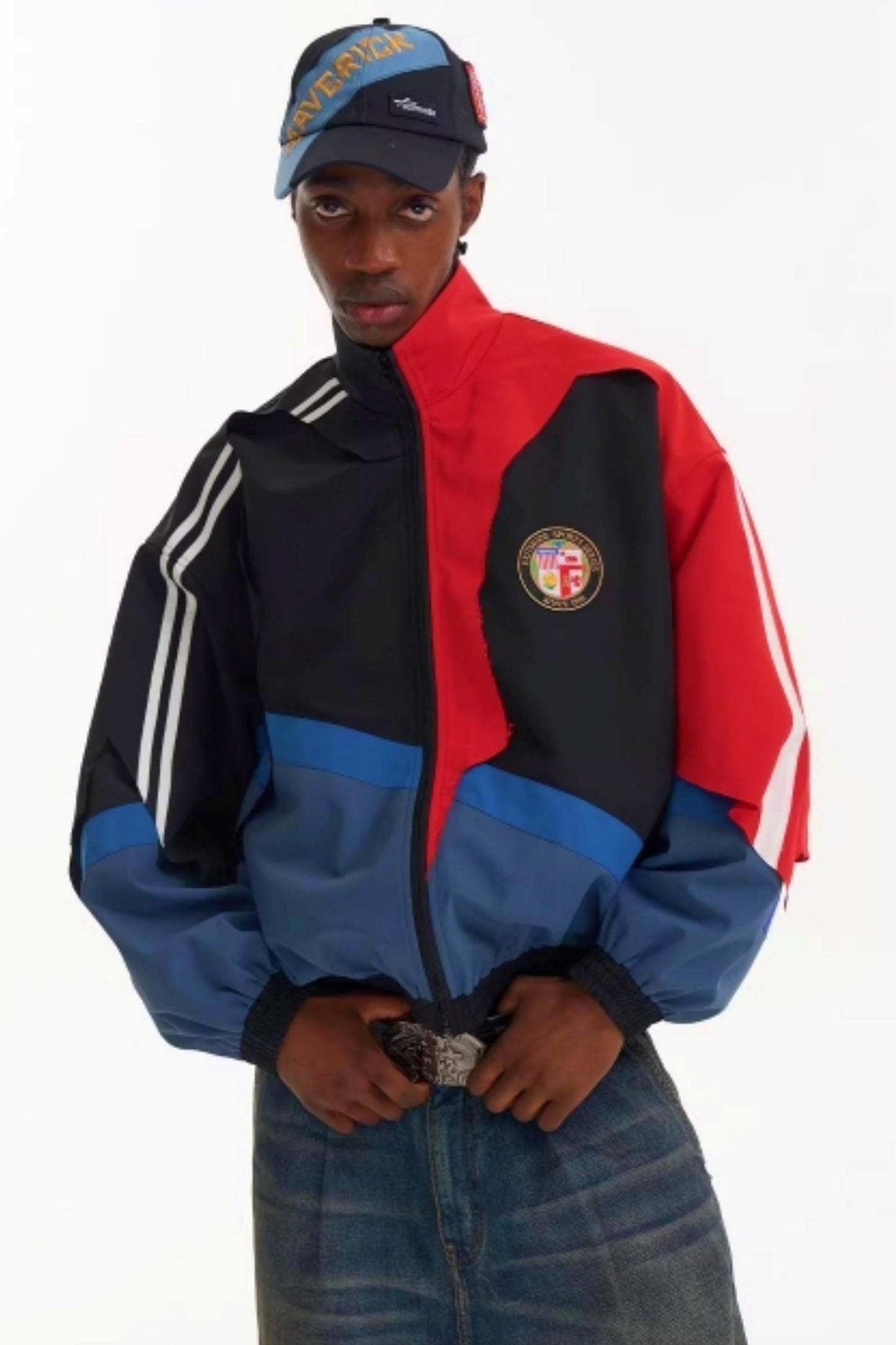 Jacke mit Patchwork-Fransenkanten