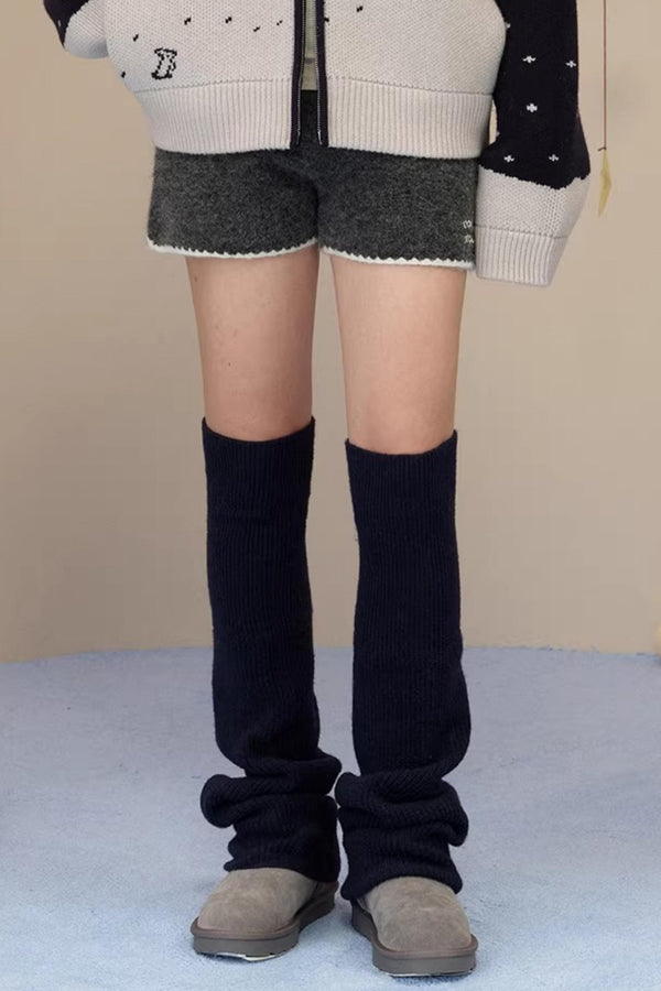 Wool Blend Button Sock Cover