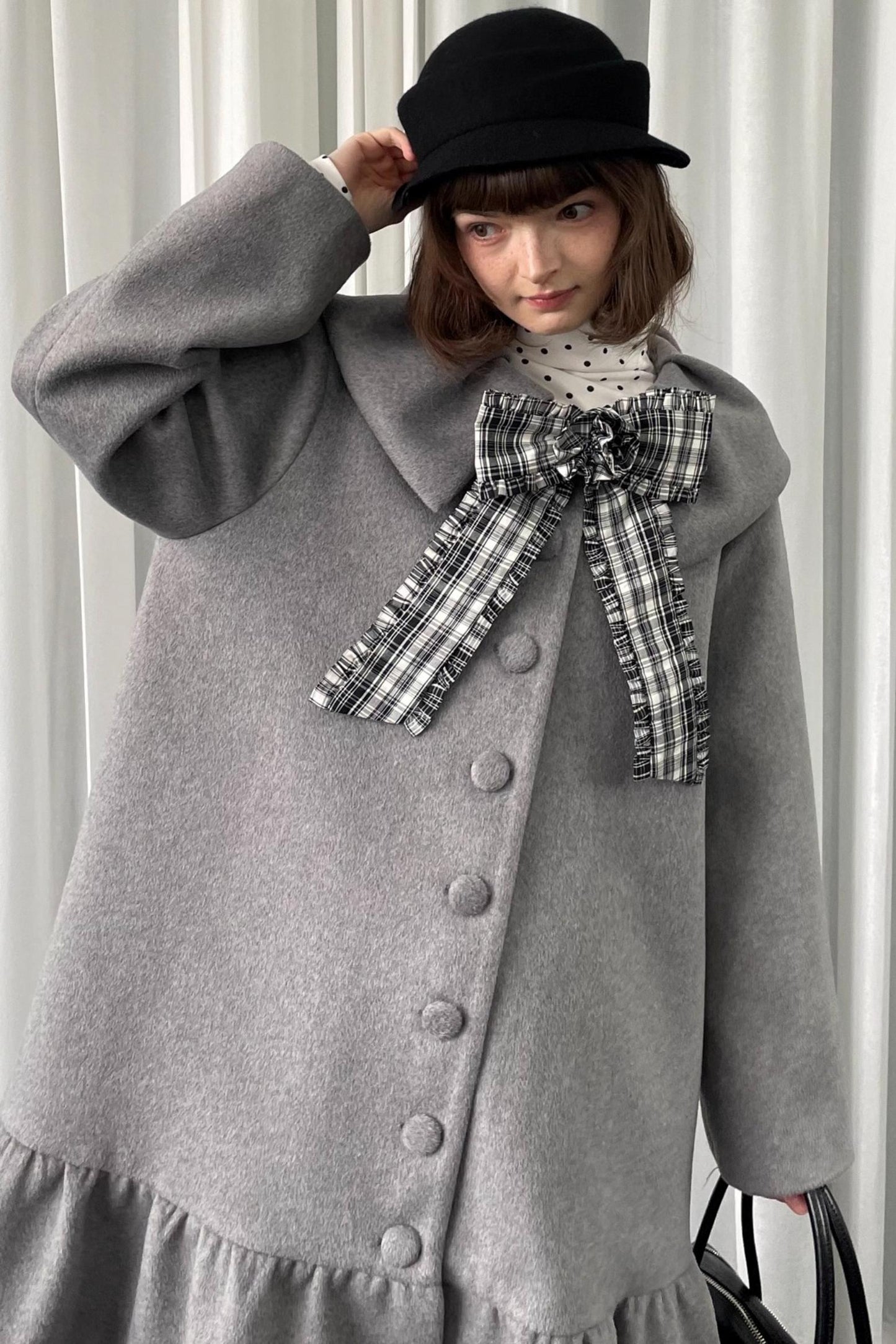 Vintage Plaid Bow Brooch