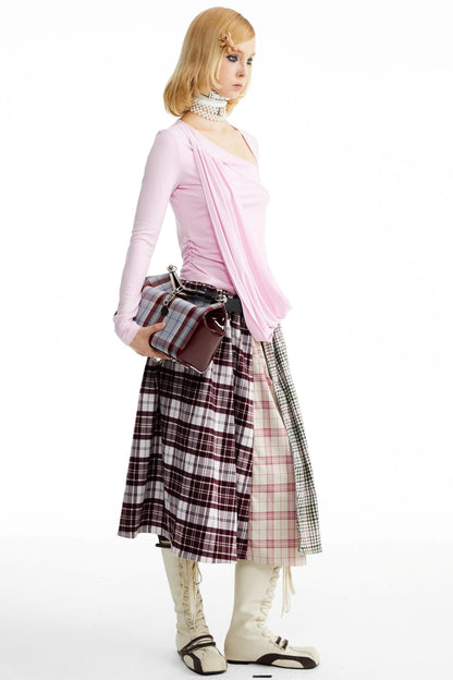 Pleated Panelled Skirt